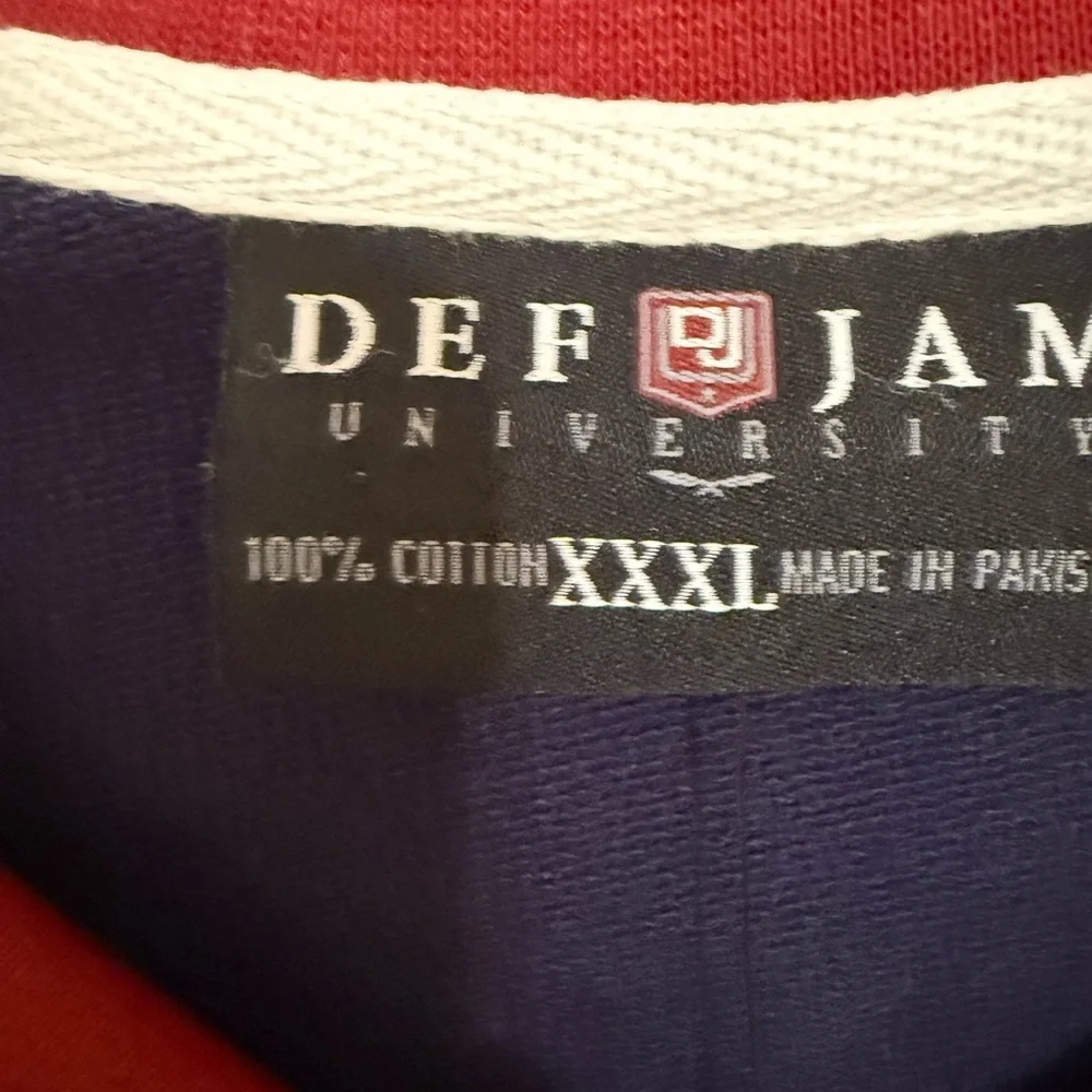 Red and Blue V-Neck Sweater with Classic Design
